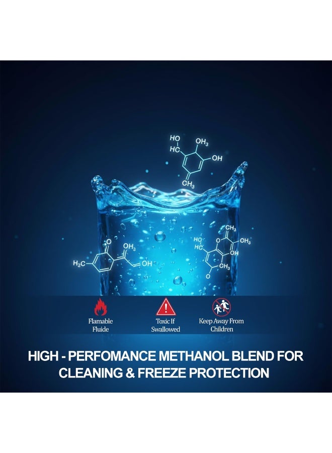 أبرو مجموعة من 5 قطع من سائل غسيل الزجاج الأمامي المركز من ABRO، منظف ومضاد للتجمد، 473 مل، سائل تنظيف زجاج خالٍ من الخطوط، يزيل الحشرات والغبار والقطران وبقايا الطريق، سائل غسيل لجميع الفصول - WW-516 - Image 2